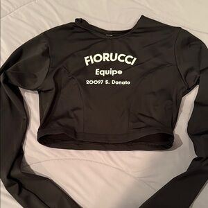 Fiorucci Black Long Sleeve Tee cropped